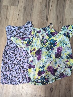 Torrid Lavender And Floral Print Tops